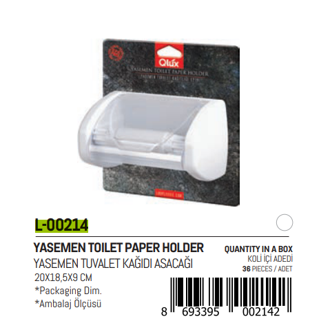 Qlux L-00214 Yasemen Kapaklı Wc Kağıtlık