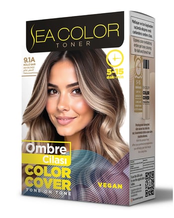 Sea Color Ombre Cilası Set Saç Boyası 9.1a Küllü Sarı