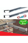 Asvera Balkon Çamaşır Kurutmalık Askılığı Kare Küpeşte Balkon Askısı 80x30 Mm
