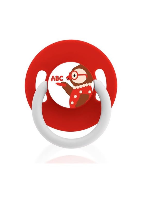 Wee Baby Cool Yuvarlak Uçlu Emzik No:1 0-6 Ay Kırmızı Baykuş