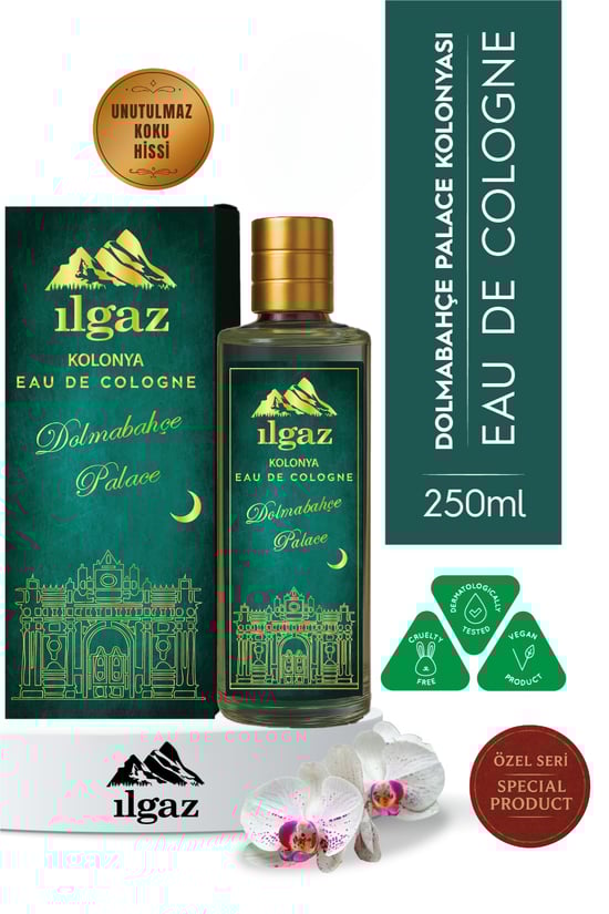 Ilgaz Dolmabahçe Palace Kolonyası Orkide ve Misk Kokusu Eau De Cologne Cam Şişe 250 ml