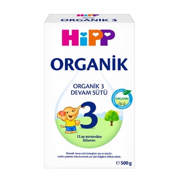 Hipp Organik 3 Devam Sütü 12+aydan İtibaren 500g