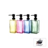 Alvetro Alv-08 Alvetro Alv-04 ( Cam ) ( Kare & Renkli Şeffaf Şişe -- Buzlu Çizgili Desen ) Sıvı Sabunluk ( 410ml )