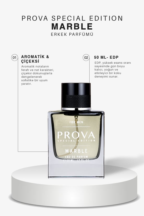 Prova Special Edition Marble 50 Ml Aromatik Baharatlı Koku Edp Erkek Parfümü