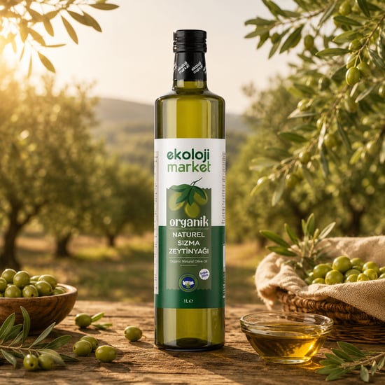 Organik Naturel Sızma Soğuk Sıkın Zeytinyağı 1 Lt