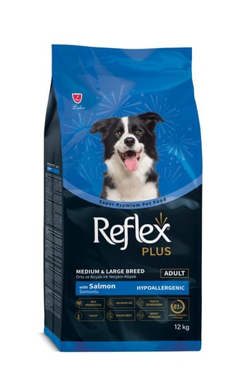 Reflex Plus Somonlu Orta ve Büyük Irk Yetişkin Köpek Maması 12 Kg