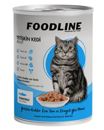 Foodline Somonlu Yetişkin Kedi Konservesi 400 Gr