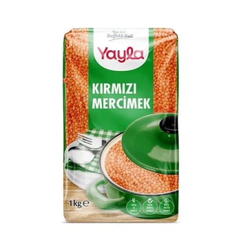 B.yayla 1kg Kırmızı Yerlı Mercımek Toptane *16 (plt-72)