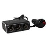 Olesson 1639 12-24v Çift Usb Girişli Hızlı Şarj Destekli 120w 80cm Kablolu Dijital Voltaj Ekranlı 3'lü Araç Çakmak Çoklayıcı