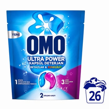 Omo Ultra Power Kapsül Çamaşır Deterjanı 26'lı