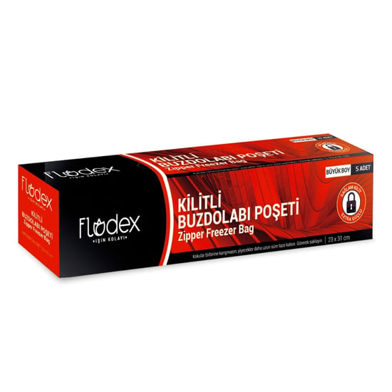 [GÖRSEL GEREKLİ] FLODEX KİLİTLİ BUZDOLABI POŞETİ ORTA (19cmX25cm) 12 li