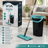 Via Vmt-213 ( 10lt ) ( 360°dönebilir Sap & Mikrofiber Bez ) Kova Mop Temizlik Seti