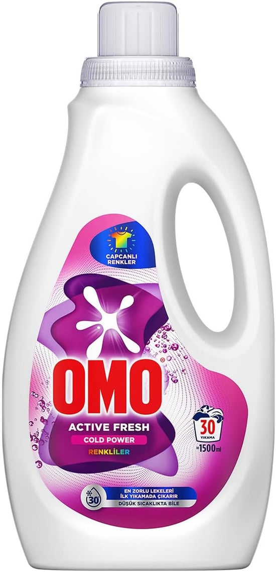 Omo Active Fresh Cold Power Renkliler Için Sıvı Deterjan 1500 Ml