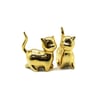 İ12-187 ( Kedi & Orta ) ( Gold & Seramik ) Biblo & Dekoratif Süs Eşyası