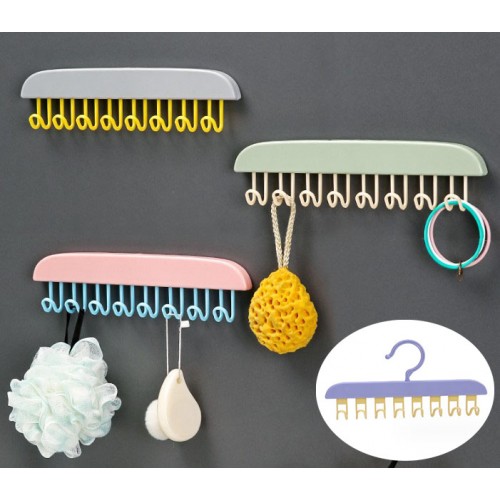 DİYARI FIRSAT 8 Kancalı Çok Amaçlı Yapışkanlı Askı