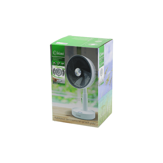 Kiwi Kfan-7618 (usb Şarjlı) (5" & 13.4cm) Masa Üstü Vantilatör (3 Kademe Hız) (5 Pls.kanat) (ayarlı Yükseklik:20-28cm) Fan