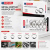 Bossra Bsr-372 ( 10pcs ) Metal Hortum Kelepçesi Set ( 2 Şer Adet= 8-18mm - 11-20mm - 13-23mm - 18-25mm - 14-27mm )