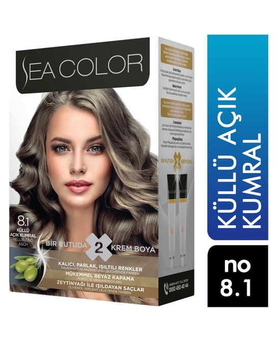 Sea Color Saç Boyası 8.1 Küllü Açık Kumral