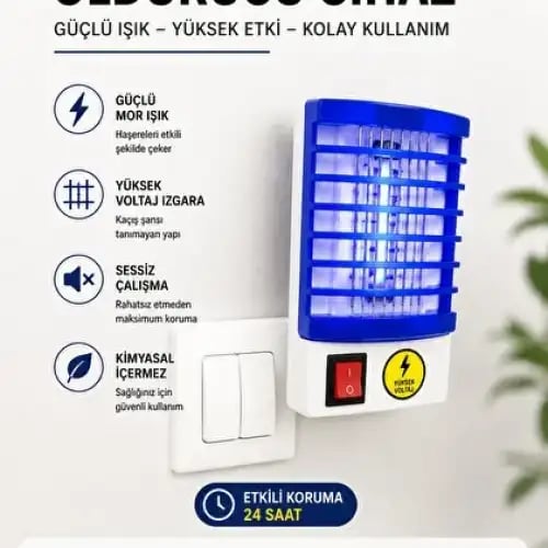 Diyarı Fırsat Prize Takılan Cız Lamba Haşere Savar Elektrikli Sivrisinek ve Karasinek Yakıcı Cihazı