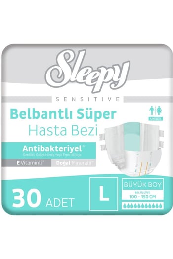 Sleepy Sensitive Süper Yetişkin Hasta Bezi Large 30 Adet