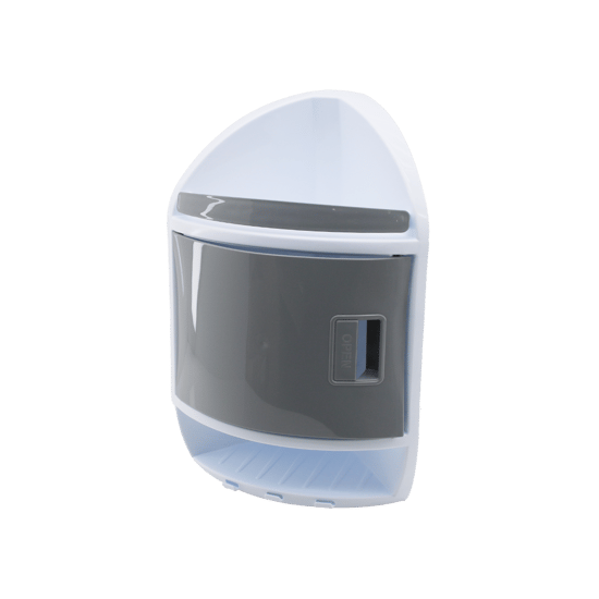 Qlux L-00708 ( Plus ) ( Orta Kat Kapaklı ) ( 3 Katlı ) ( 3gen ) ( 43x36x18x18cm ) Banyo Köşesi ( Plastik ) ( Vidalı Montaj )