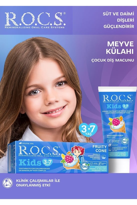 Rocs Kids Meyve Külahı Diş Macunu 3-7 Yaş 35 Ml
