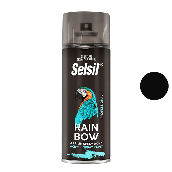 Selsil Tab-428 ( Siyah Mat ) Sprey Boya ( 400ml )