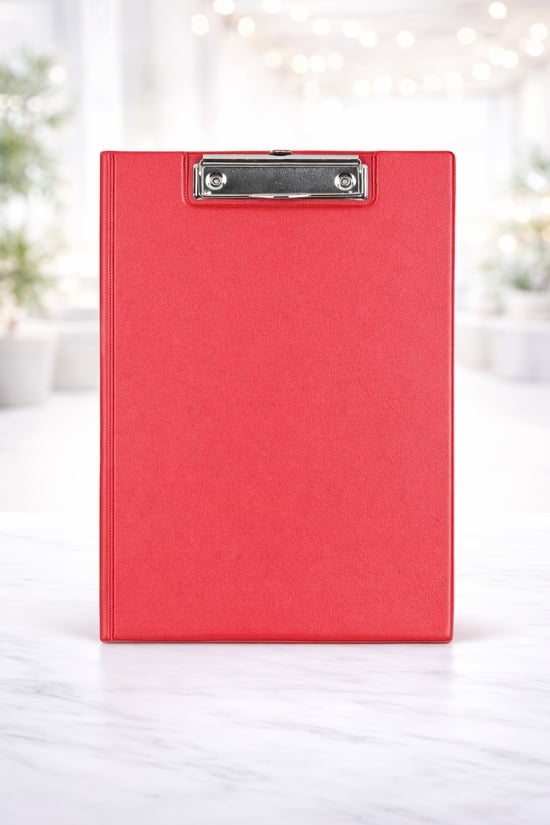 İMMA SEKRETER BLOK KAPAKLI PVC. A4 KIRMIZI