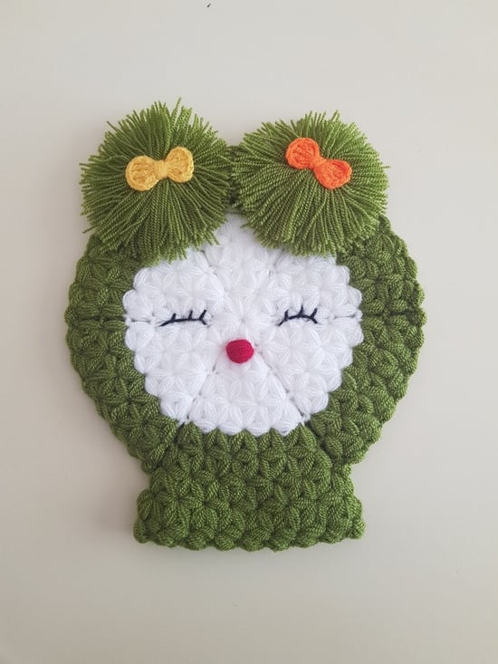 HERŞEY FIRSAT BANYO PONPONLU KIZ BEBEK / ÇOCUK KESE LİFİ EL ÖRMESİ