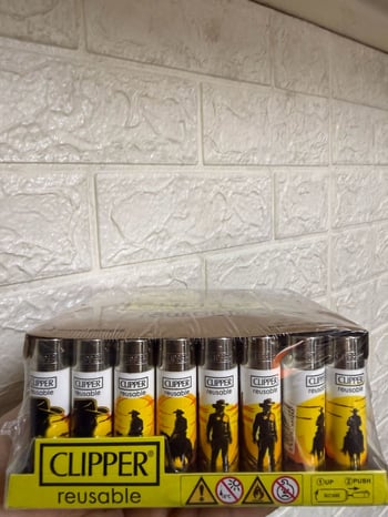 Clipper Kovboy Tema Reusable Çakmak