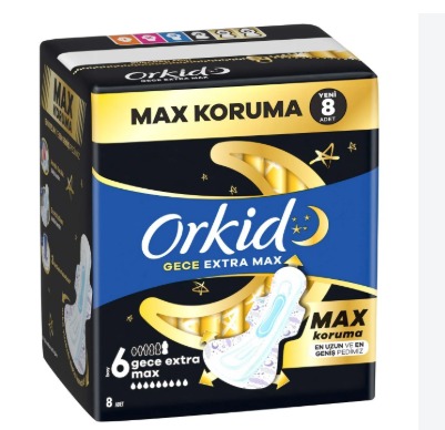 Orkid Ultra Ekstra Dörtlü Paket Gece Ekstra Max 8 Adet