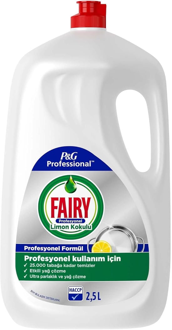 Fairy Profesyonel Sıvı Bulaşık Deterjanı Limon Kokulu 2.5 Lt