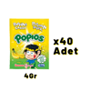 Hleks Patlayan Şeker Popios 40 Adet 4 Gr Muz