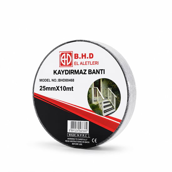Bhd-00468 ( 25mm X 10mt ) ( Kaydırmaz ) ( Siyah ) Bant ( Bandı )