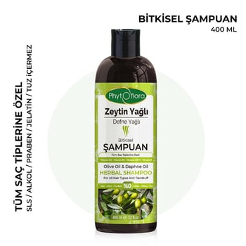 Phytoflora Zeytin Yağlı Defne Yağlı Bitkisel Şampuan 400 Ml