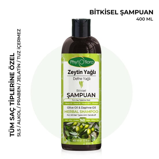 Phytoflora Zeytin Yağlı Defne Yağlı Bitkisel Şampuan 400 Ml