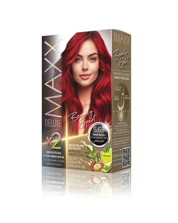 Maxx Deluxe Beauty Expert Set Saç Boyası 5.65 Nar Kızılı