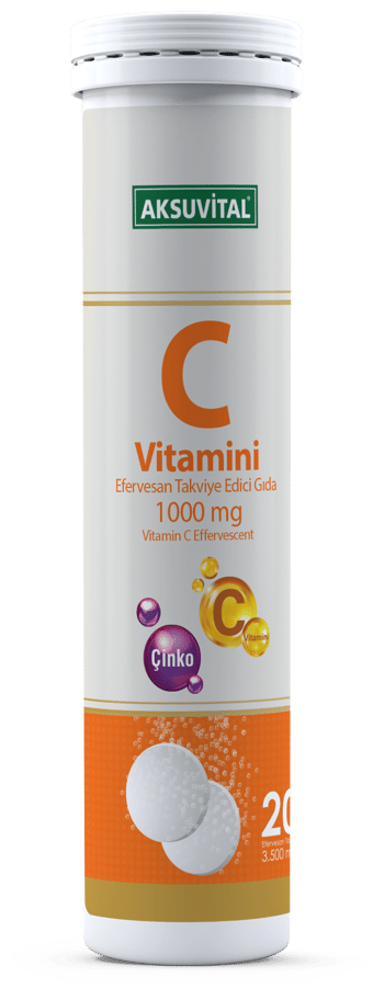 Aksuvital C Vitamini Efervesan 20 Tablet