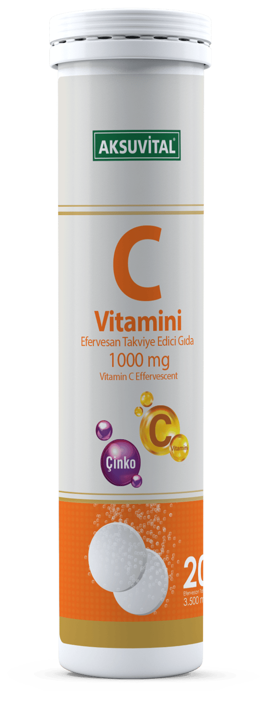 Aksuvital C Vitamini Efervesan 20 Tablet