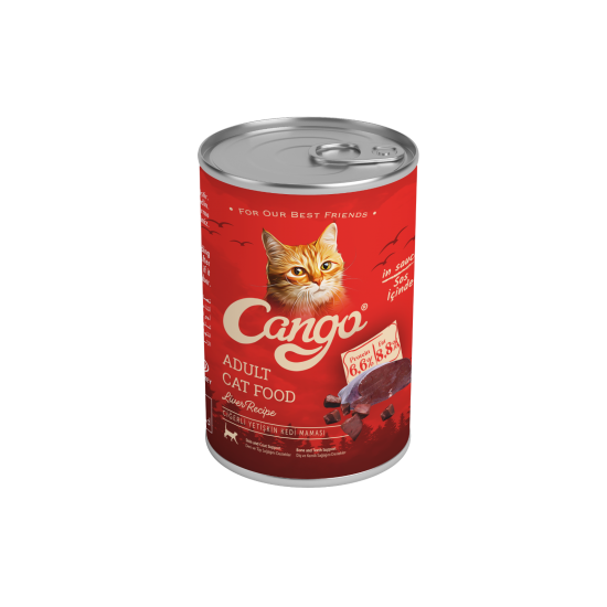 Cango Yetişkin Yaş Kedi Maması Ciğerli 415gr *20