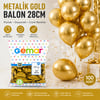Gemar Gm-110-39 ( Metalik & Gold ) Balon ( 11'' & 28cm & 100pcs )