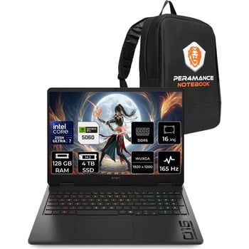 Hp Omen Slim 16 Core Ultra 7 255h Rtx 5060 8gb 128gb Ram 4tb Ssd 16" Fhd+ 165hz Freedos Ck9l3eapn350