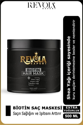 Revola Expert Shea Agan Badem Yağlı Saç Maskesi 500 Ml Biotin