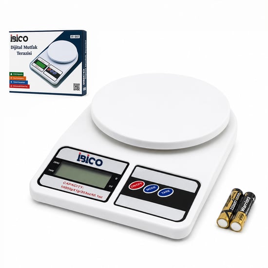 İ11-007 Sf-400 ( Dijital & Pilli ) Mutfak Terazisi Tartı ( 10kg / 1gr )
