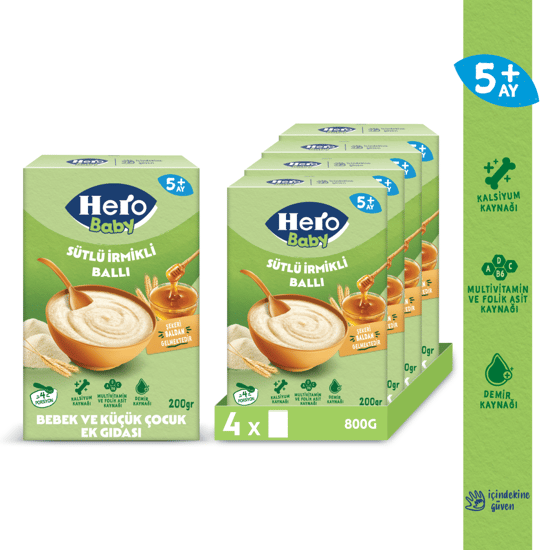 Hero Baby Sütlü İrmikli Ballı 200g X4