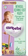 Canbebe 6 Numara Extra Large 62'li Bebek Bezi