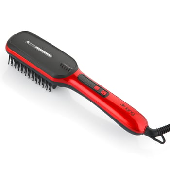 King K920 Shine Elektrikli Saç Düzleştirici Fırça Kırmızı