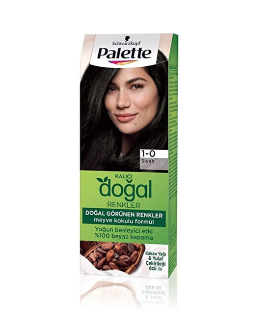 Palette Doğal Renkler 1-0 Siyah Kadın Saç Boyası