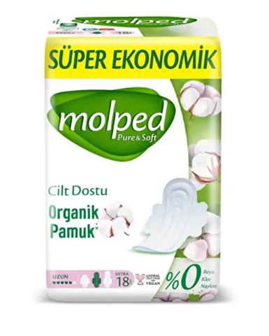Molped Pure&Soft Uzun Hijyenik Ped 18'li