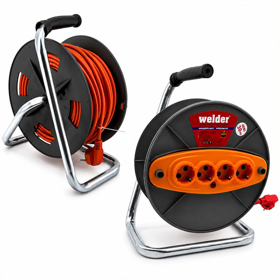 Cca Ct Welder ( 3x2.5mm ) ( 30mt ) Makaralı Uzatma Kablo